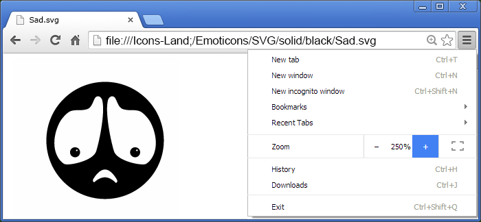 Metro SVG Emoticons - one icon in Adobe Illustrator