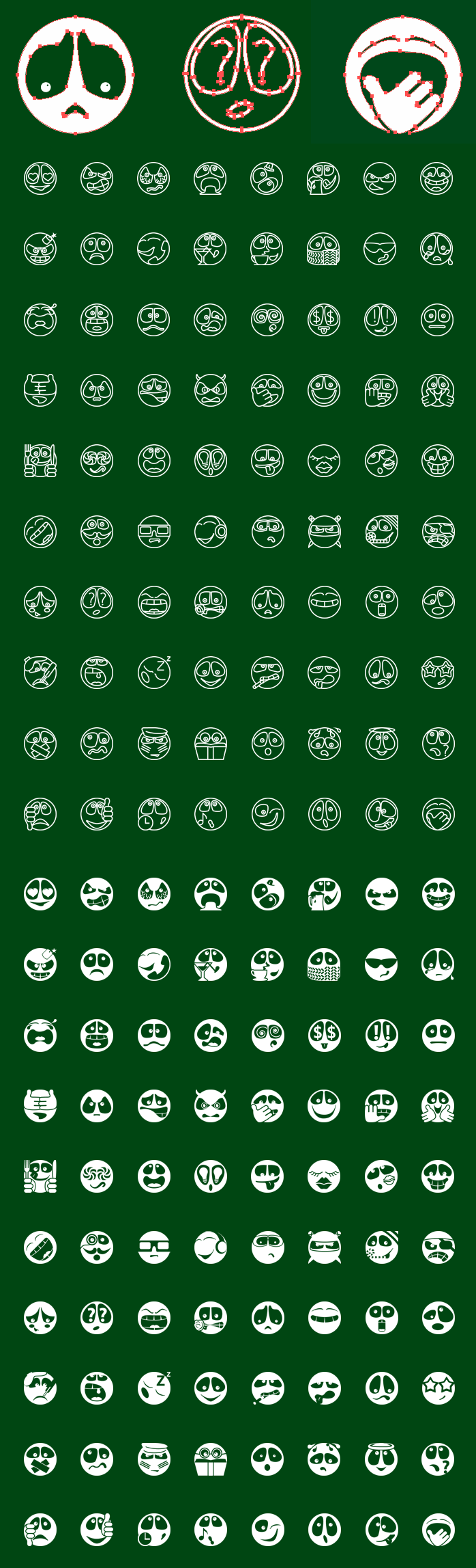 Metro Emoticons SVG Icons
