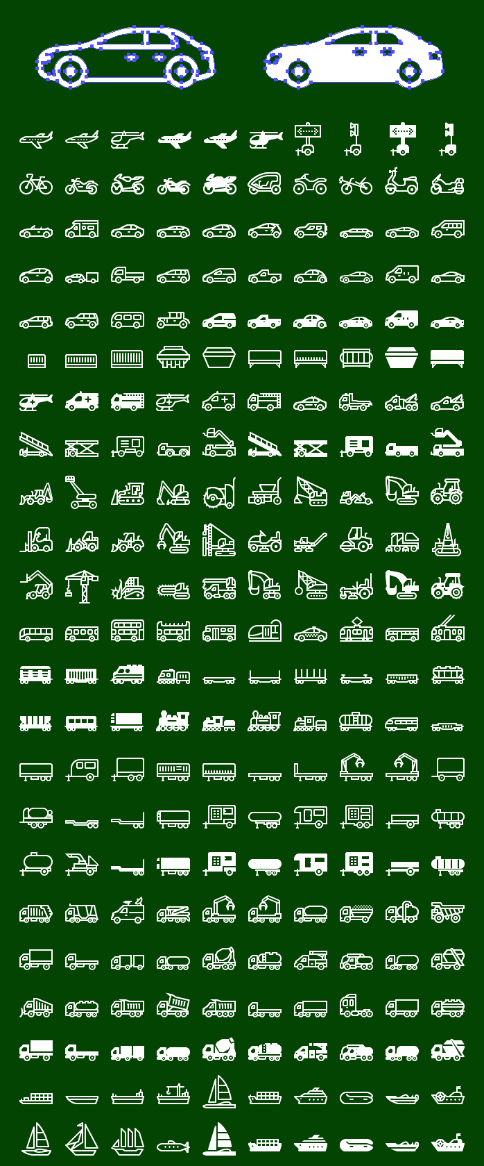 Metro Transport SVG Icons