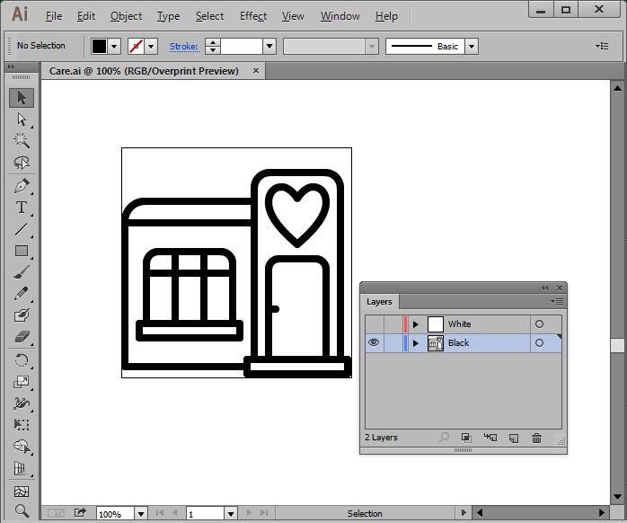 Metro Buildings Vector Icons - one icon in Adobe Illustrator