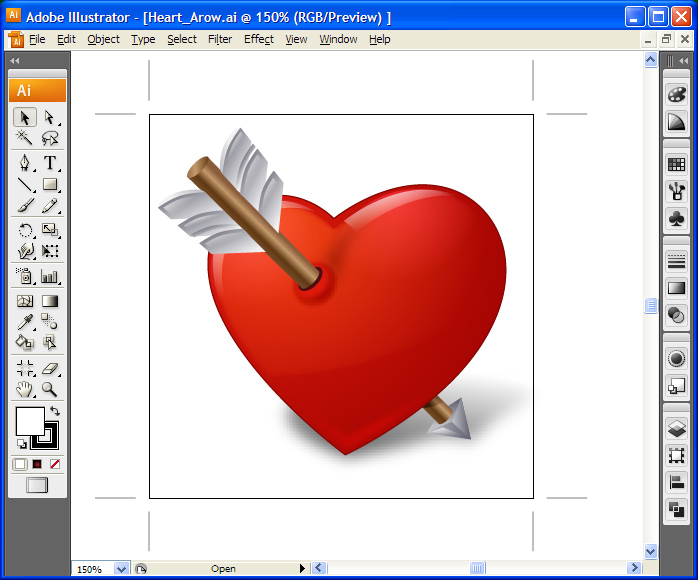 Love Vector Icons - one icon in Adobe Illustrator