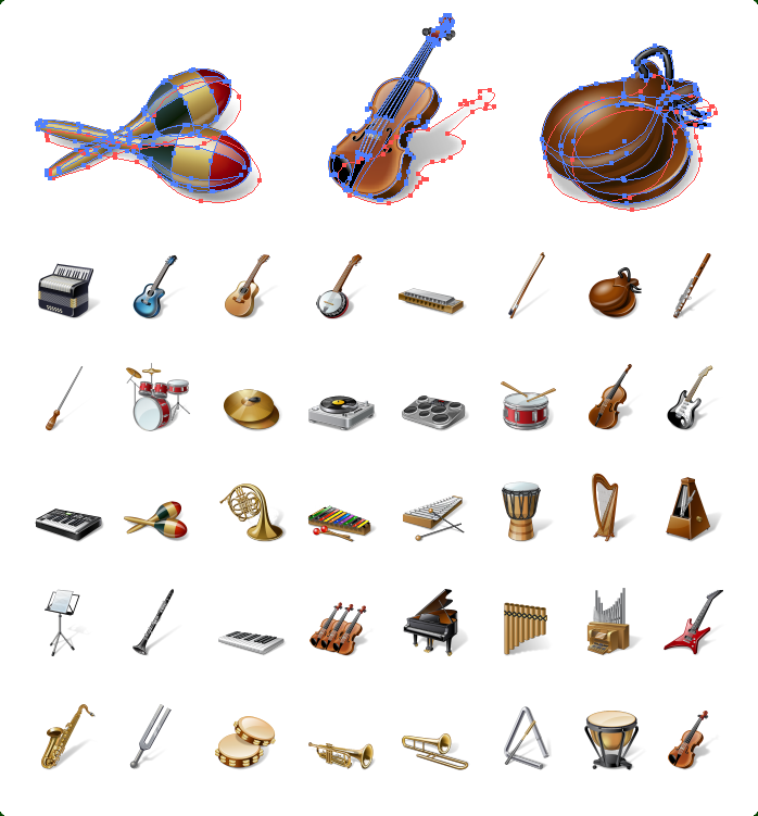 Musical Instruments Vector Icons