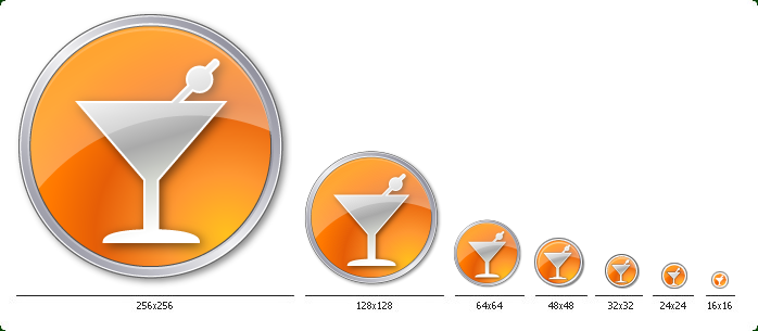 Points of Interest Icon Set - One icon in all sizes: 16x16, 24x24, 32x32, 48x48, 64x64, 128x128, 256x256